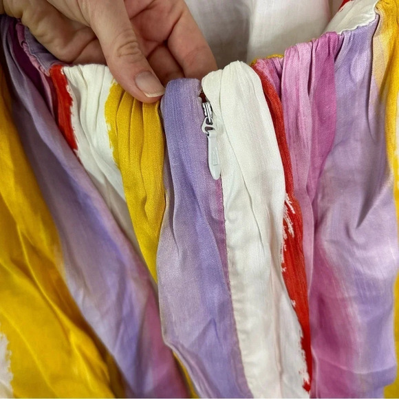 NWT AJE Aje Liza Ruched Baby Doll Dress in Aurora Stripe SZ AUS 14 US 10 - Picture 13 of 13